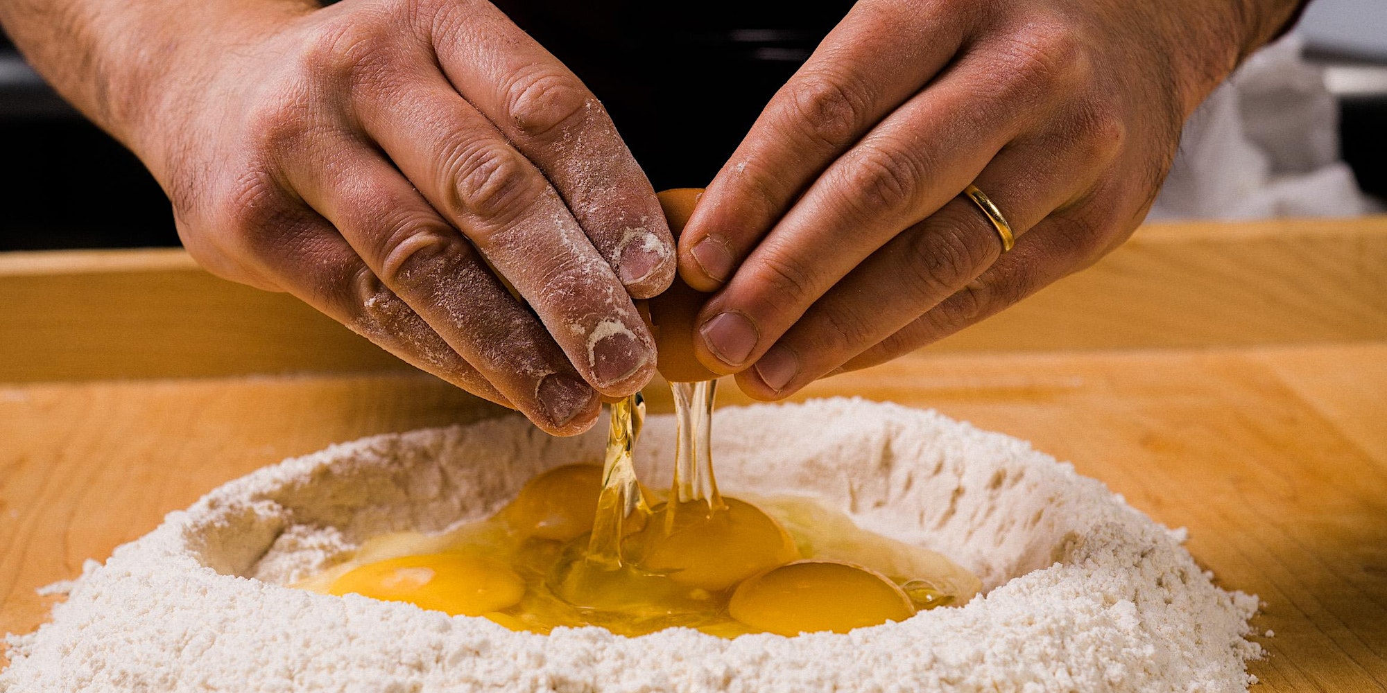 close up image of the process of making authentic italian homemade pasta in boston ma